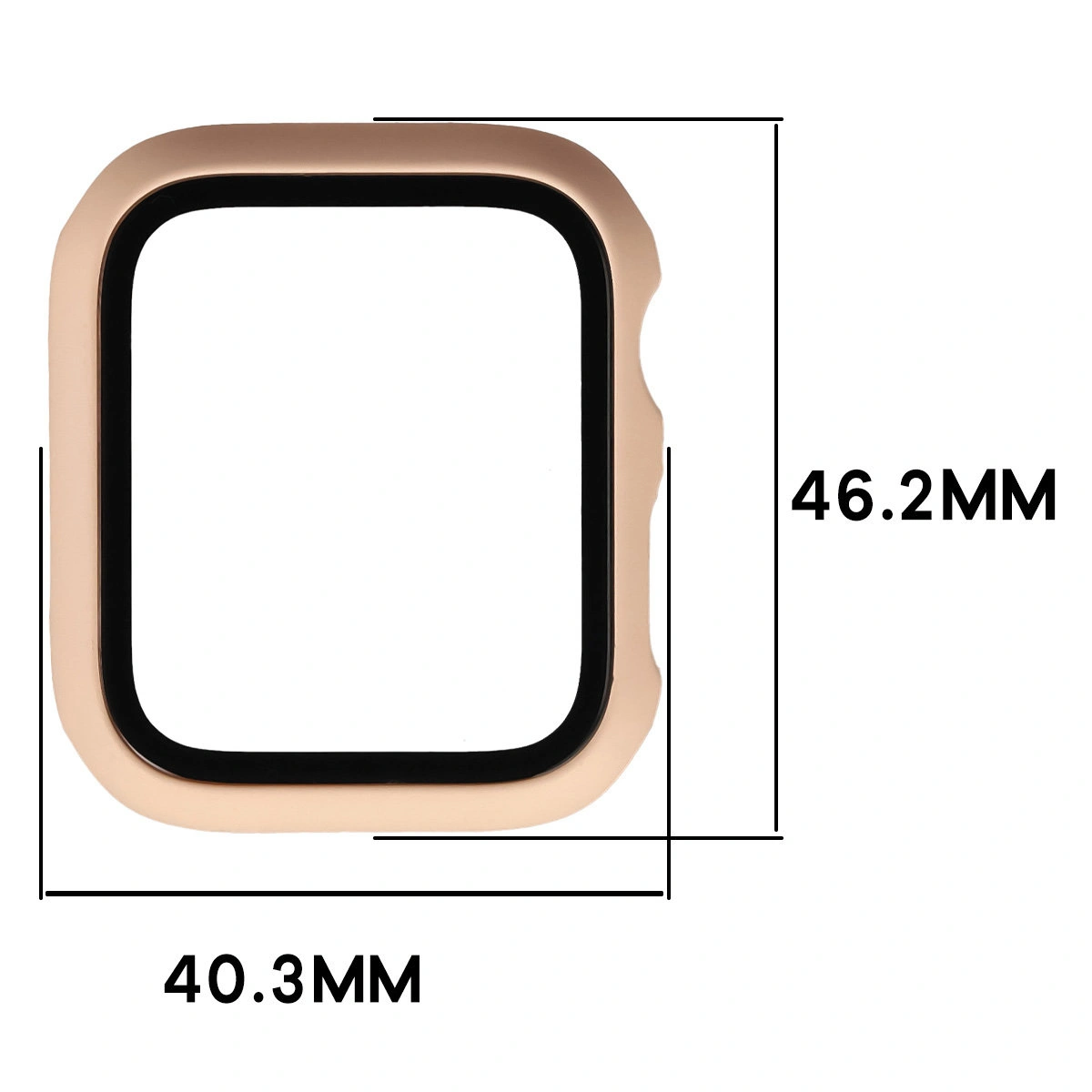 Wymiary etui Bizon Case Watch Adamo do Apple Watch SE 3 / SE 2 / SE / 6 / 5 / 4 (44 mm)
